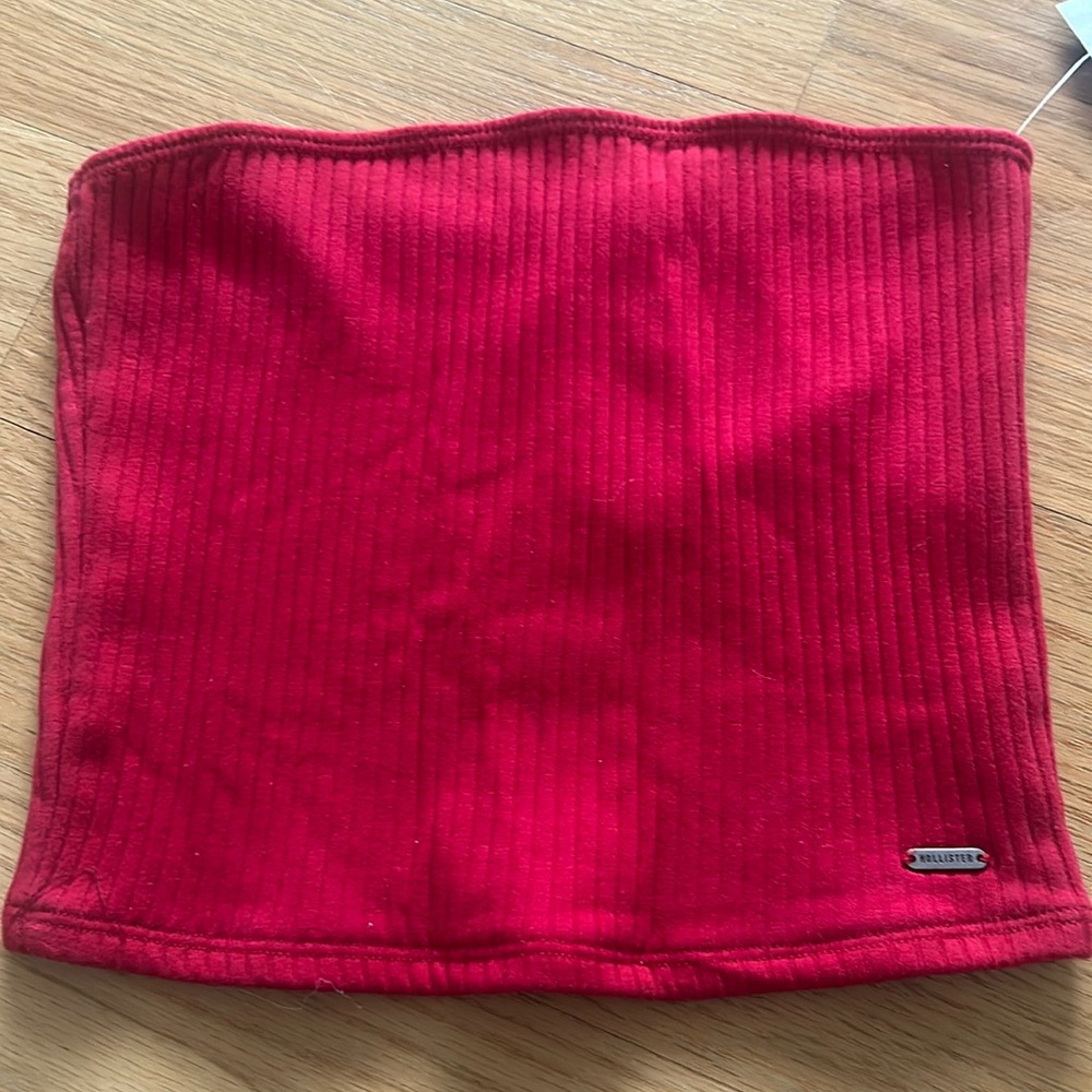 red hollister tube top